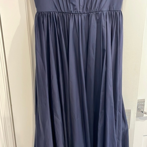 Jason Wu gathered midi navy dress - Picture 4 of 9